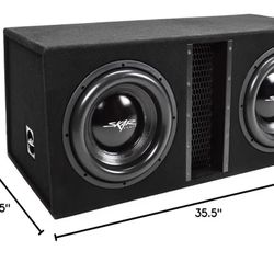 Skar Audio Dual 12" 5000W Loaded EVL Series Vented Subwoofer Enclosure | EVL-2X12D4