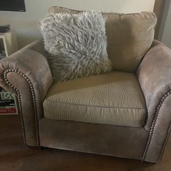Oversized Tan Chair