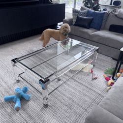Acrylic & Glass Coffee Table 