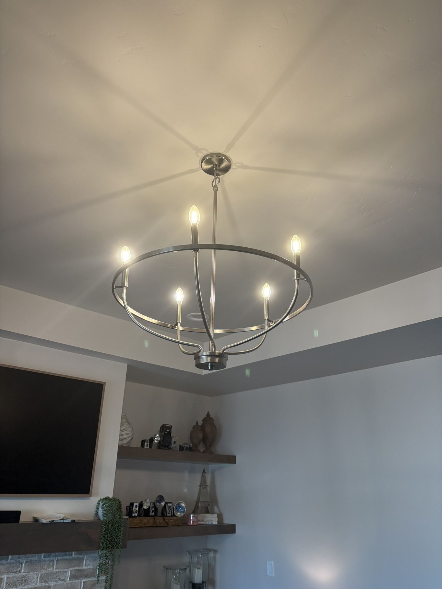 Brushed Nickel Chandelier By Hinkley Lighting - New