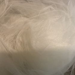 Item 1983 Bolt Of Ivory Tulle 55” Wide X 33 Yds
