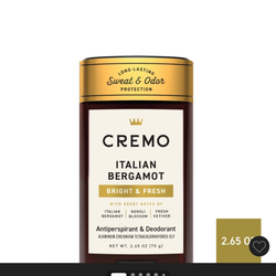 Cremo Solid Antiperspirant Italian Bergamot 3 PACK
