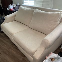 Couch and glass case