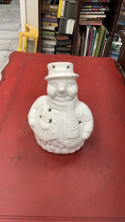 Ceramic Snowman Tea Light Holder
