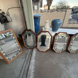 Vintage Stained Glass Mirrors