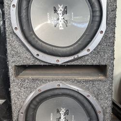 Set Of 12 Inch Sony Explode Subwoofers With 2 Amps
