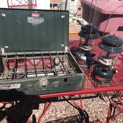 Coleman Lanterns And Stove 