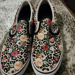 Vans Women's Leopard With Roses