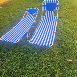New 2 face down lounger backpack beach chairs