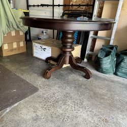 Free 48” Wood Dining Table With Extender