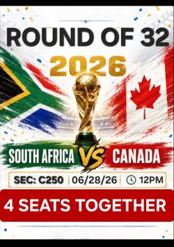 Canada vs South Africa | Section C250 | 4 Seats Together