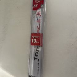Milwaukee 10 Pack 9 Inch Medium Metal Reciprocating Sawzall Blades 48-00-1788