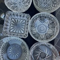 Mixed Glass And Crystal Bowls