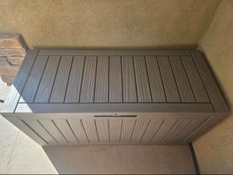 Storage box for deck or patio