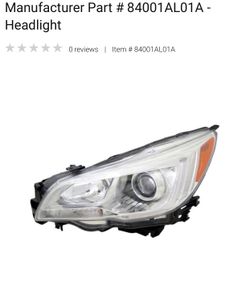 Subaru headlight left 15-17