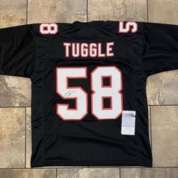 Jessie Tuggle Signed Falcons Custom Jersey