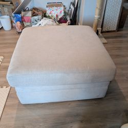 Large tan ottoman 