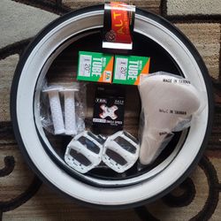 NEW Bicycle Bmx Parts Bundle 20" White