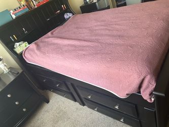 Black Full-Sized Bed Frame