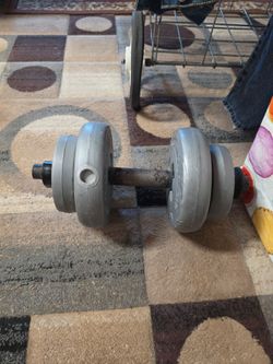 Dumbell with 24 pounds of removeable weight