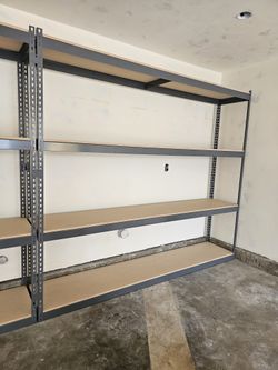 Garage Shelving 96 in W x 18 in D 4 Tier Storage Rack Similar To Uline Delivery Available