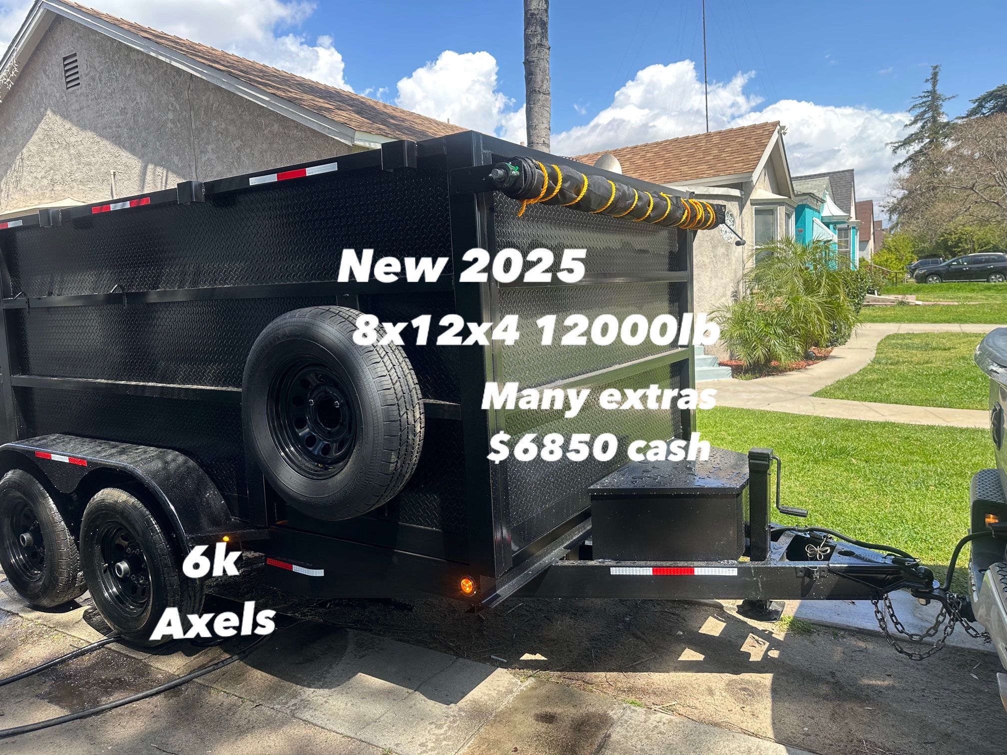 New Dump Trailer 8x12x4 12000lbs