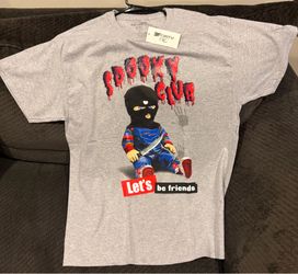 Large New Spooky Club Chucky Let’s Be Friends Gray T-Shirt