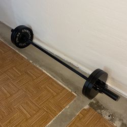 5’ Barbell With 4x25lbs Plates 