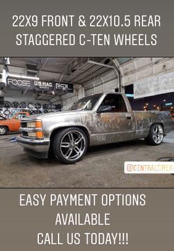 22” staggered c ten wheels in stock ..... easy payment options available available