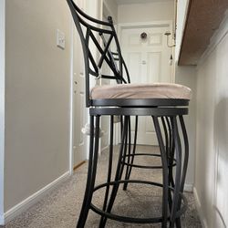 3 Bar Stools Chairs with Back, Set of 3