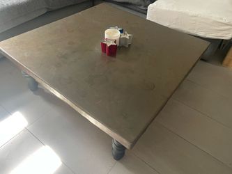 Metal-Top Square coffee Table