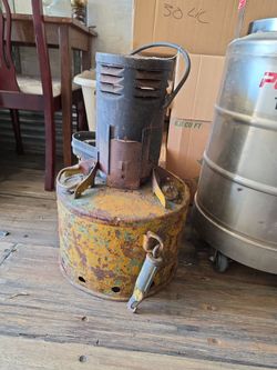 Vintage Kerosene Heater Heavy Rust Patina