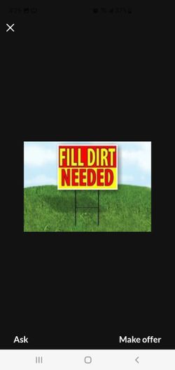 Fill Dirt Needed