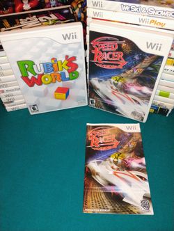 Nintendo Wii Games "Rubik's World"  ( 2008 ) & "Speed Racer" (  2008 )