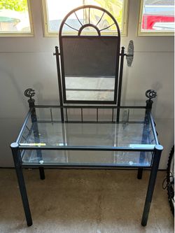 Vanity with mirror