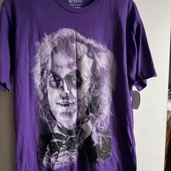 Beetlejuice Purple Graphic Short Sleeve T-Shirt