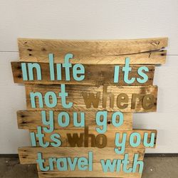 Hand Crafted Wooden Sign (Reclaimed Wood)