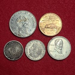 Mexican Mexico coins set# 6