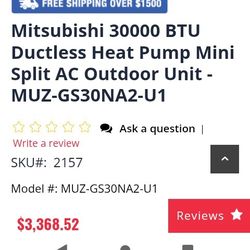 Mitsubishi Electric A/C Units Brand New 