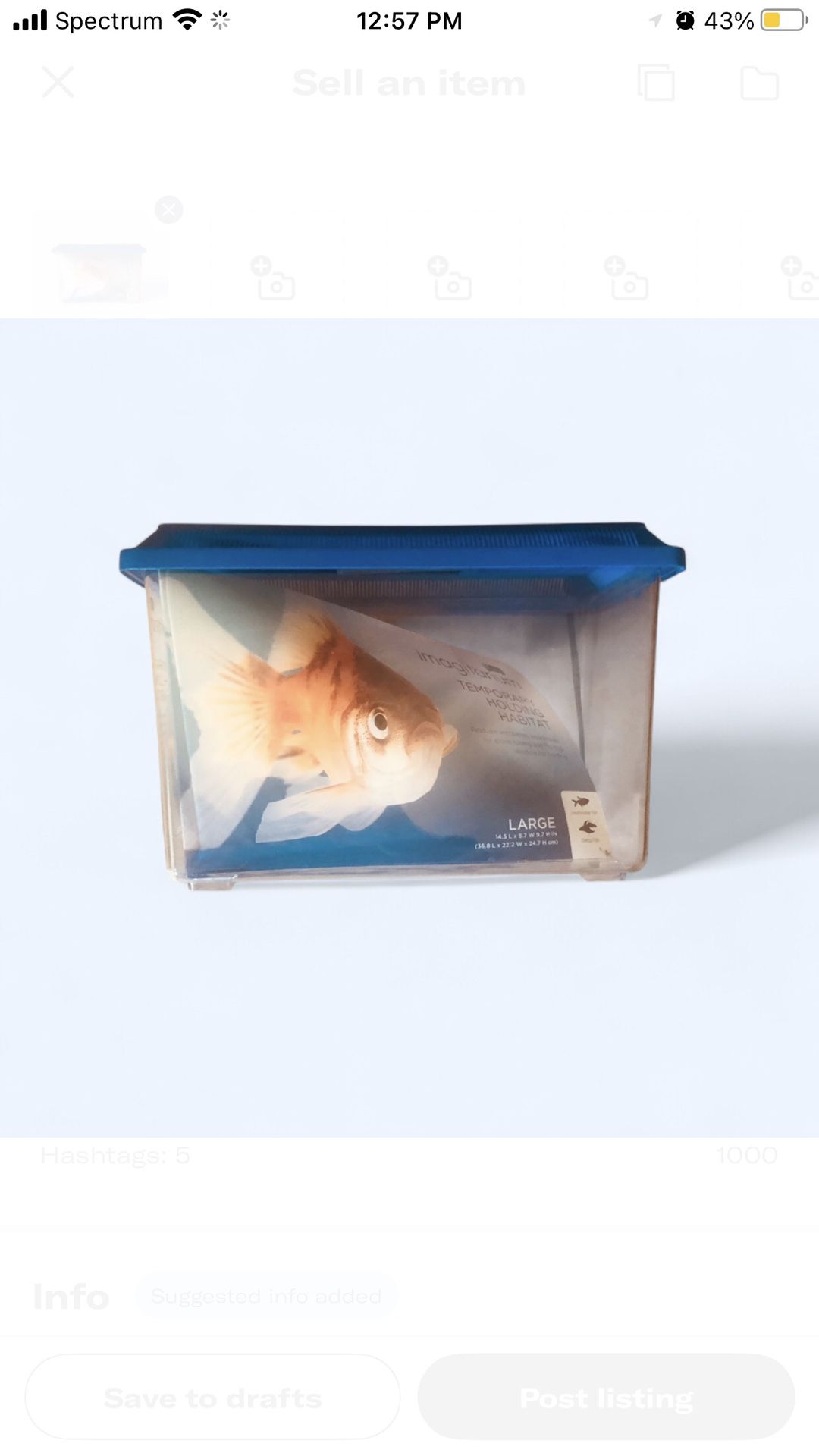 Temporary Fish Holding Habitat