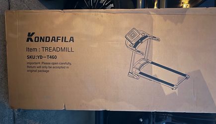 KONDAFILA Folding Treadmill with Incline 12%, Foldable Treadmill 300 Ib Capacity, Large Running Area, Heavy Duty Home Workout Equipment with App Contr