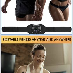 MarCoolTrip MZ ABS Stimulator,Ab Machine,Abdominal Toning Belt Workout Portable Ab Stimulator Home Office Fitness Workout Equipment for Abdomen Black