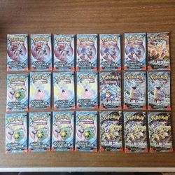 Pokemon Cards Journey Together Single Booster Packs (14 Total) and Stellar Crown Booster Packs (7 Total)