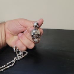 Skull Silver Chain