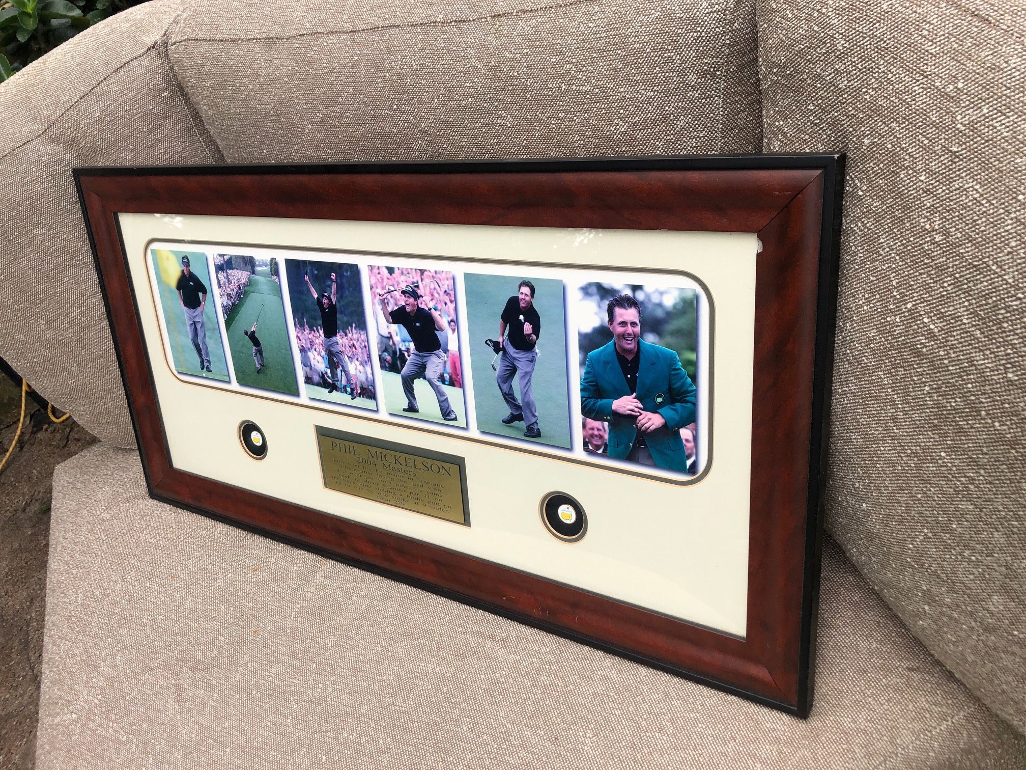 Phil Mickelson 2004 Masters Panoramic Framed Photostrip Golf Plaque