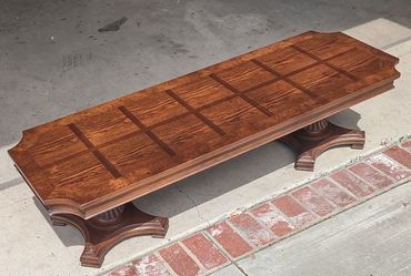 Coffee Table Vintage Walnut Parquet