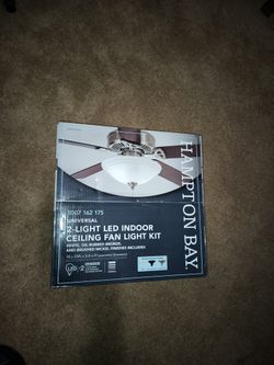 Hampton Bay Universal 2 Light LED Ceiling Fan Light Kit Multiple Finishes NEW