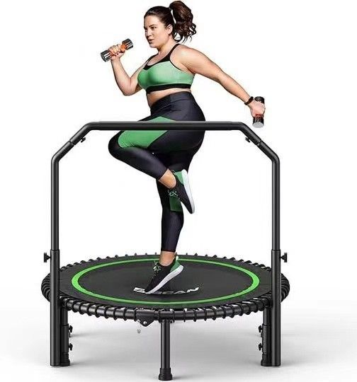 BCAN 40"Mini Rebounder Trampoline for Adults with Bar, 450LBSFitness Trampoline