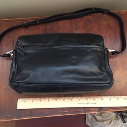 Vintage Black Italian Leather Handbag