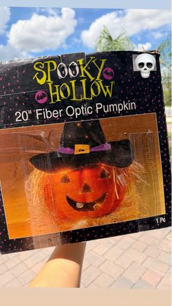 20” Fiber Optic Halloween Pumpkin